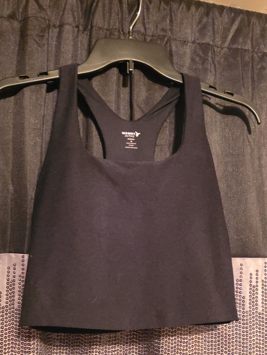 Old Navy Tops - 🟠Old Navy Black Racerback Crop Tank Top